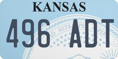 KS license plate 496ADT
