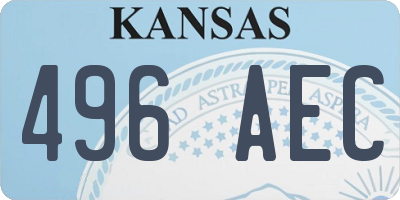 KS license plate 496AEC