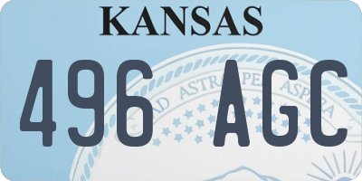 KS license plate 496AGC