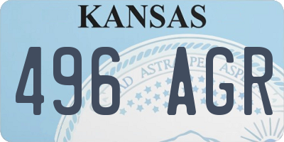 KS license plate 496AGR
