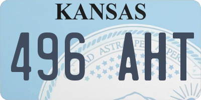 KS license plate 496AHT