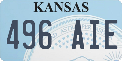 KS license plate 496AIE