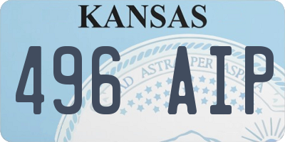 KS license plate 496AIP