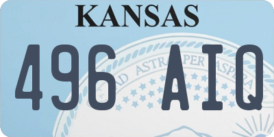 KS license plate 496AIQ