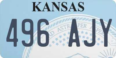 KS license plate 496AJY