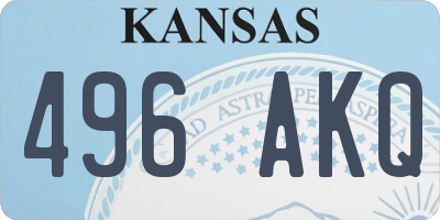 KS license plate 496AKQ