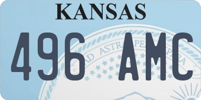 KS license plate 496AMC