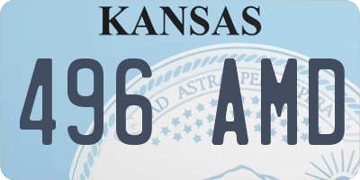 KS license plate 496AMD
