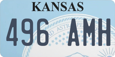 KS license plate 496AMH
