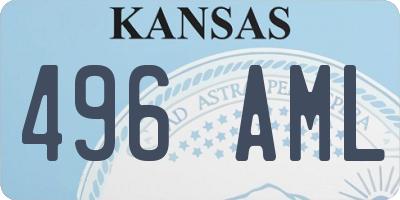 KS license plate 496AML