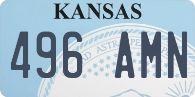 KS license plate 496AMN