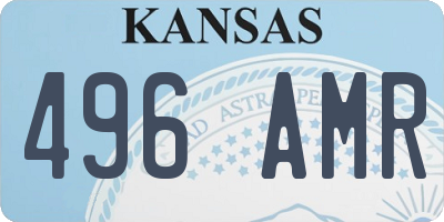 KS license plate 496AMR