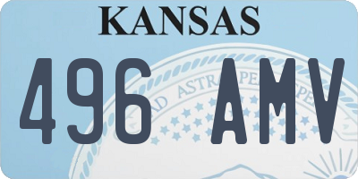 KS license plate 496AMV