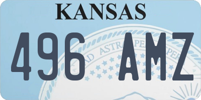 KS license plate 496AMZ