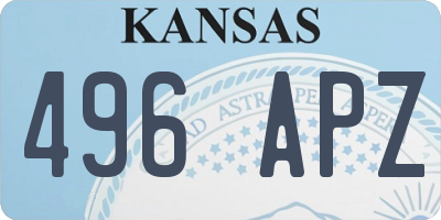 KS license plate 496APZ
