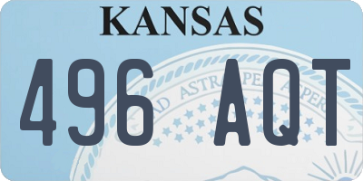 KS license plate 496AQT