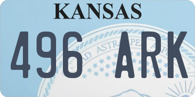 KS license plate 496ARK