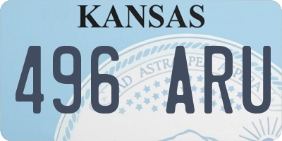 KS license plate 496ARU
