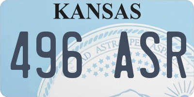 KS license plate 496ASR