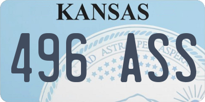 KS license plate 496ASS