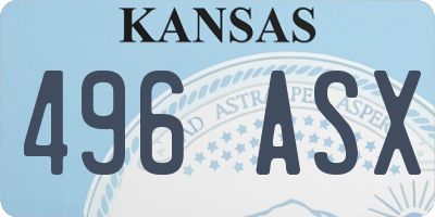 KS license plate 496ASX