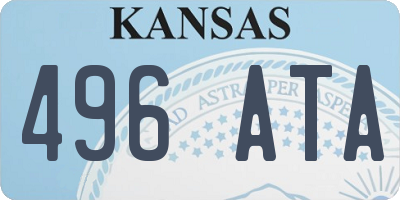 KS license plate 496ATA