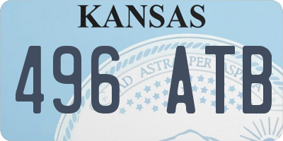 KS license plate 496ATB