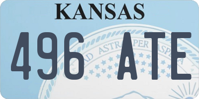 KS license plate 496ATE