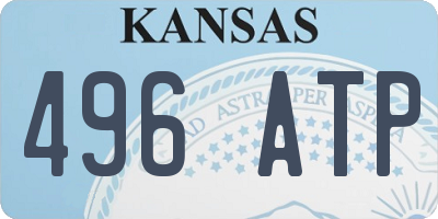 KS license plate 496ATP