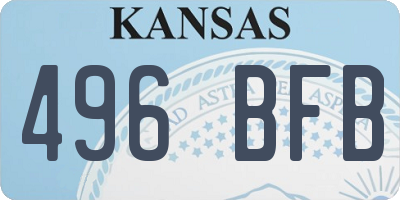 KS license plate 496BFB