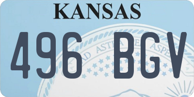KS license plate 496BGV