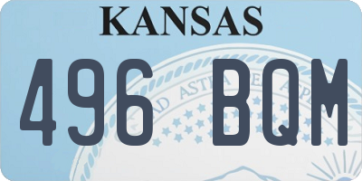 KS license plate 496BQM
