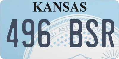 KS license plate 496BSR