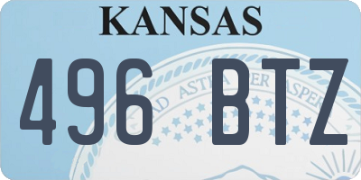 KS license plate 496BTZ