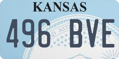 KS license plate 496BVE