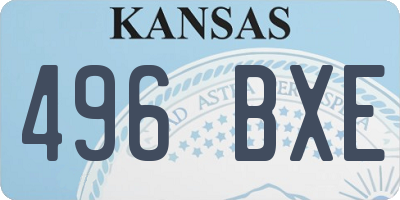 KS license plate 496BXE