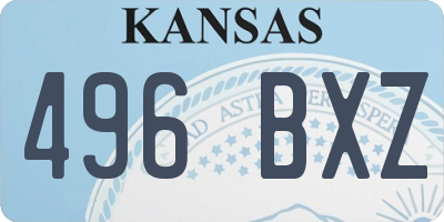 KS license plate 496BXZ