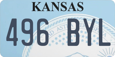 KS license plate 496BYL