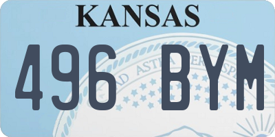 KS license plate 496BYM