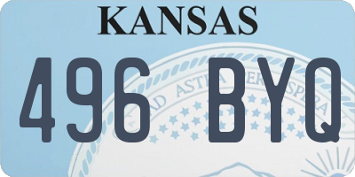 KS license plate 496BYQ