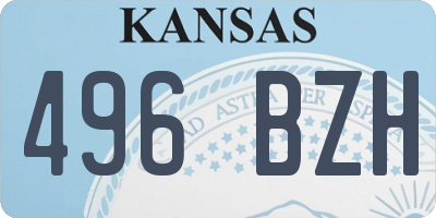 KS license plate 496BZH