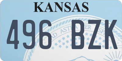 KS license plate 496BZK