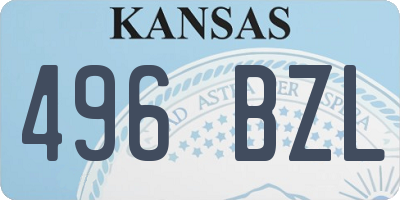 KS license plate 496BZL