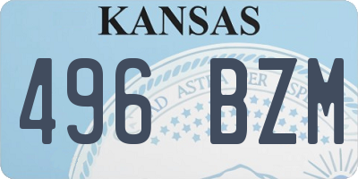 KS license plate 496BZM