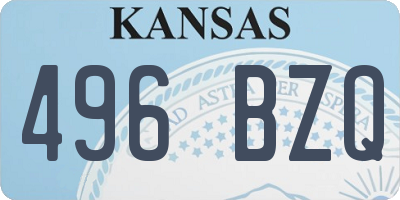 KS license plate 496BZQ