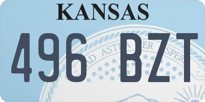 KS license plate 496BZT
