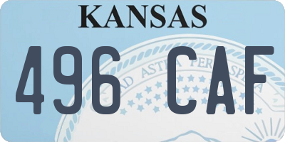 KS license plate 496CAF