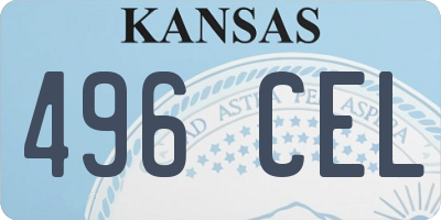 KS license plate 496CEL