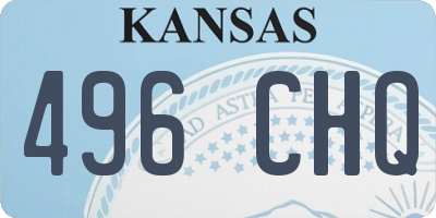 KS license plate 496CHQ