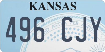 KS license plate 496CJY